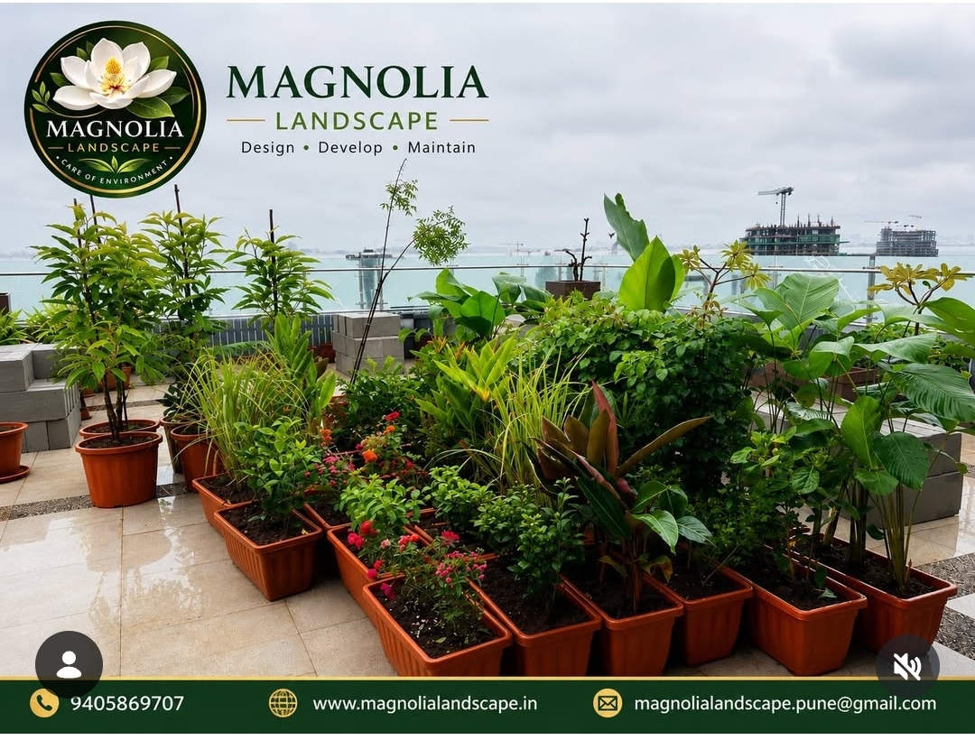 Terrace garden project, Pune skyline view